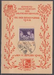 811 - Deutsches Reich Nr. 811 auf FDC-Gedenkblatt 