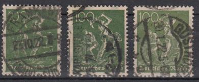 187 - Deutsches Reich Infla Nr. 187 a - c 