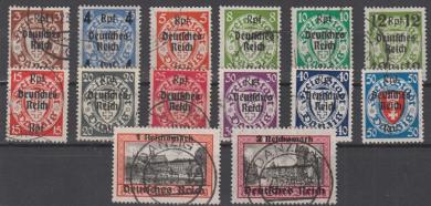 716 - Deutsches Reich Danzig Abschied Nr. 716 - 729 