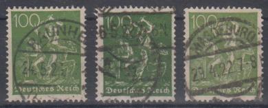 187 - Deutsches Reich Infla Nr. 187 a - c 