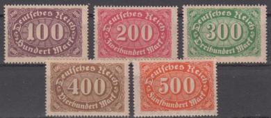 219 - Deutsches Reich Infla Nr. 219 - 223 