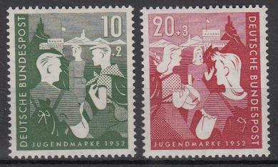 153 - Bund Jugend 1952 Nr. 153 + 154 