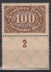 250 - Deutsches Reich Infla Nr. 250 LF (Leerfeld) 