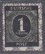 112 - Bizone Netzaufdruck auf Ziffern Nr. I/II 