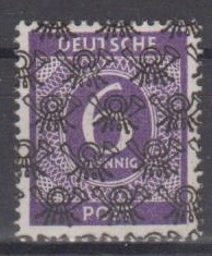 112 - Bizone Netzaufdruck auf Ziffern Nr. V/II 