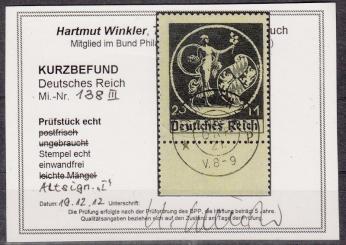 138 - Deutsches Reich Infla Nr. 138 III 