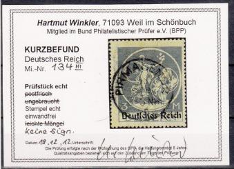 134 - Deutsches Reich Infla Nr. 134 III 