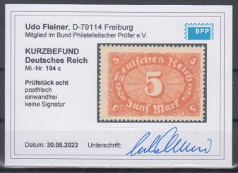 194 - Deutsches Reich Infla Nr. 194 c 
