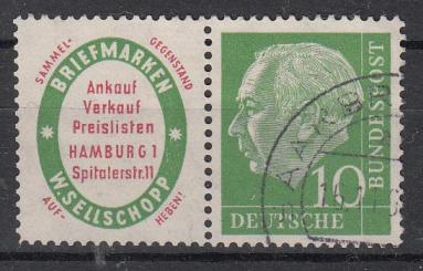 0183 - Bund Heuß-Zusammendruck W15 