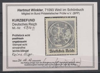 134 - Deutsches Reich Infla Nr. 134 III 