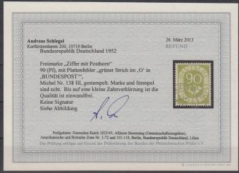 0138 - Bund Posthorn Nr. 138 III 