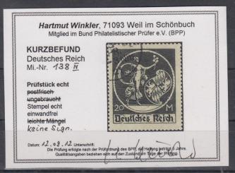 138 - Deutsches Reich Infla Nr. 138 IV 