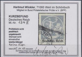 134 - Deutsches Reich Infla Nr. 134 III 