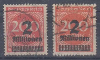 309 - Deutsches Reich Infla Nr. 309 Wa+Wb 