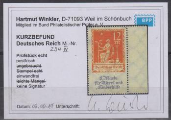 234 - Deutsches Reich Infla Nr. 234 IV 