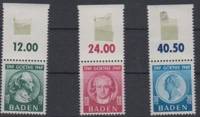 47 - Französische Zone Baden Nr. 47-49 