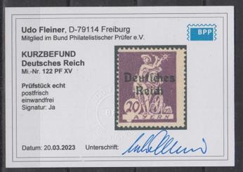 122 - Deutsches Reich Infla Nr. 122 PF XV 