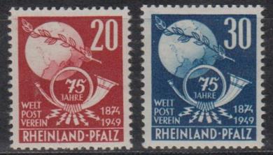 51 - Französische Zone Rheinland-Pfalz Nr. 51 + 52 