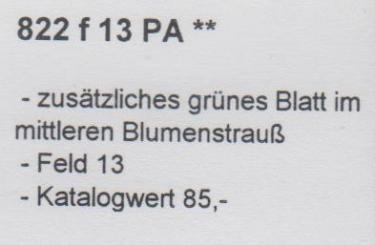 0822 - Bund Nr. 822 f13 PA 