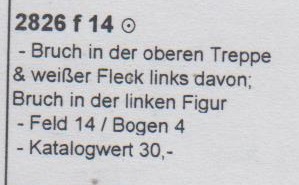 2826 - DDR Nr. 2826 f14 