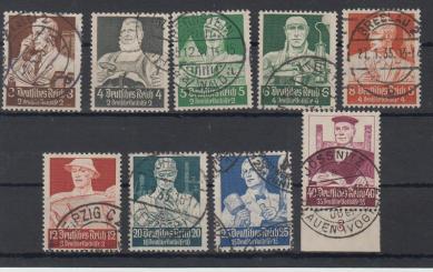 556 - Deutsches Reich Nothilfe Stände Nr. 556-564 