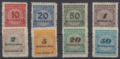 318 - Deutsches Reich Infla Nr. 318 B - 330 B 