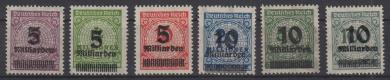 332 - Deutsches Reich Infla Nr. 332 A - 337 A 