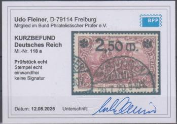 118 - Deutsches Reich Infla Nr. 118 a 