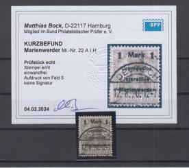 22 - Marienwerder Nr. 22 A I H 