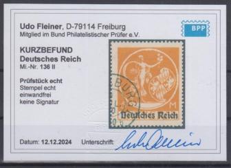 136 - Deutsches Reich Infla Nr. 136 II 