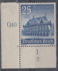 758 - Deutsches Reich Nr. 758 Plattennummer 2 