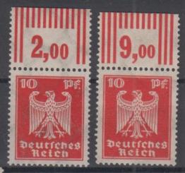 357 - Deutsches Reich Nr. 357 X W OR 2'9'2 + 3'7'3 