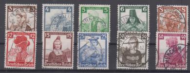 588 - Deutsches Reich Nothilfe Trachten Nr. 588- 597 