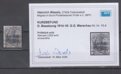 13 - Deutsche Post in Polen Nr. 13 d 
