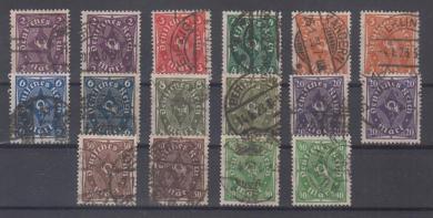 224 - Deutsches Reich Infla Nr. 224 - 232 