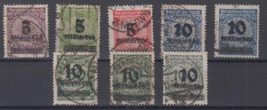 332 - Deutsches Reich Infla Nr. 332 - 337 