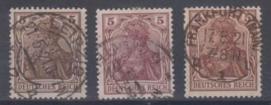 140 - Deutsches Reich Infla Nr. 140 a - c 