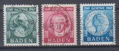 47 - Frz. Zone Baden Goethe Nr. 47 - 49 