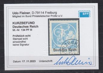 134 - Deutsches Reich Infla Nr. 134 III 
