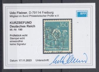 190 - Deutsches Reich Infla Nr. 190 