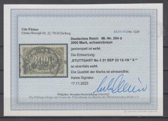 254 - Deutsches Reich Infla Nr. 254 d 