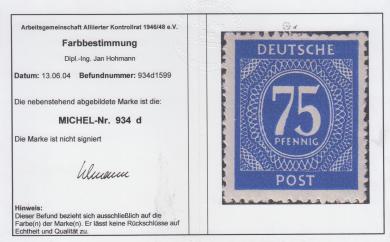 934 - Alliierte Besetzung Nr. 934 d 