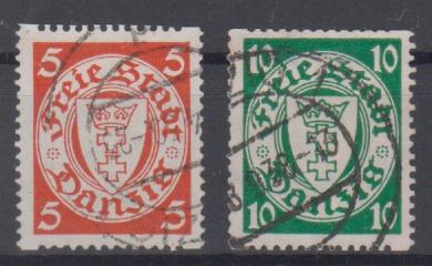290 - Danzig Nr. 290 D + Nr. 292 D 