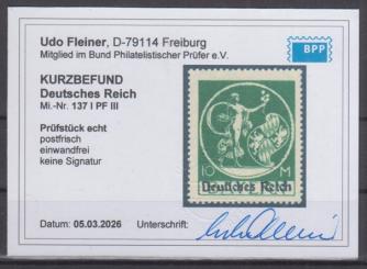 137 - Deutsches Reich Infla Nr. 137 III 