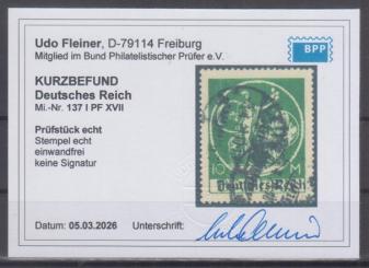 137 - Deutsches Reich Infla Nr. 137 XVII 