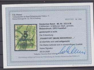 333 - Deutsches Reich Nr. 333 W 