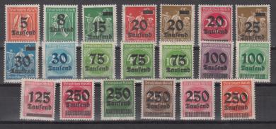 277 - Deutsches Reich Infla Nr. 277 - 296 