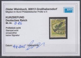086 - Deutsches Reich Dienst Nr. 86 