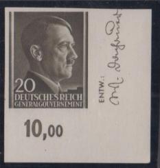 077 - Generalgouvernement Nr. 77 U Entwerferzeichen 