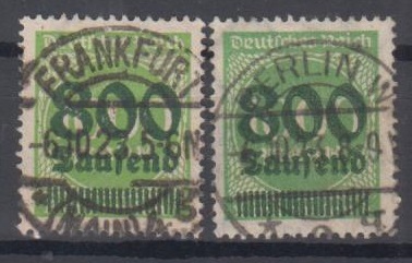 308 - Deutsches Reich Infla Nr. 308 A a + b 